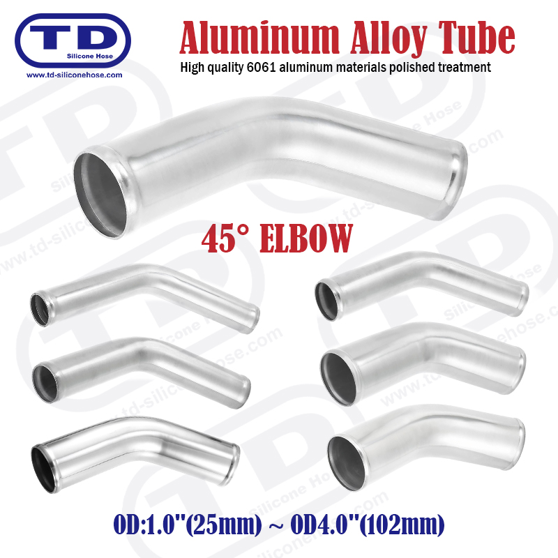 Aluminijska cijev 45 ° lakat OD: 1,0 
