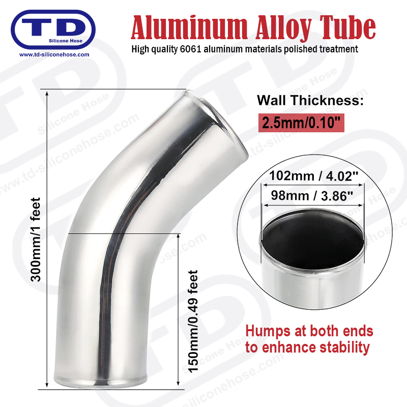 Aluminijska cijev 45 ° lakat OD: 1,0 