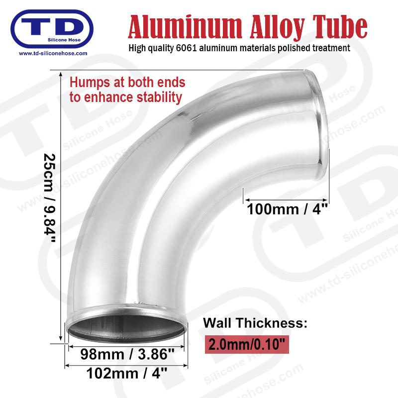 Aluminijska cijev 90 ° lakat OD: 1,0 